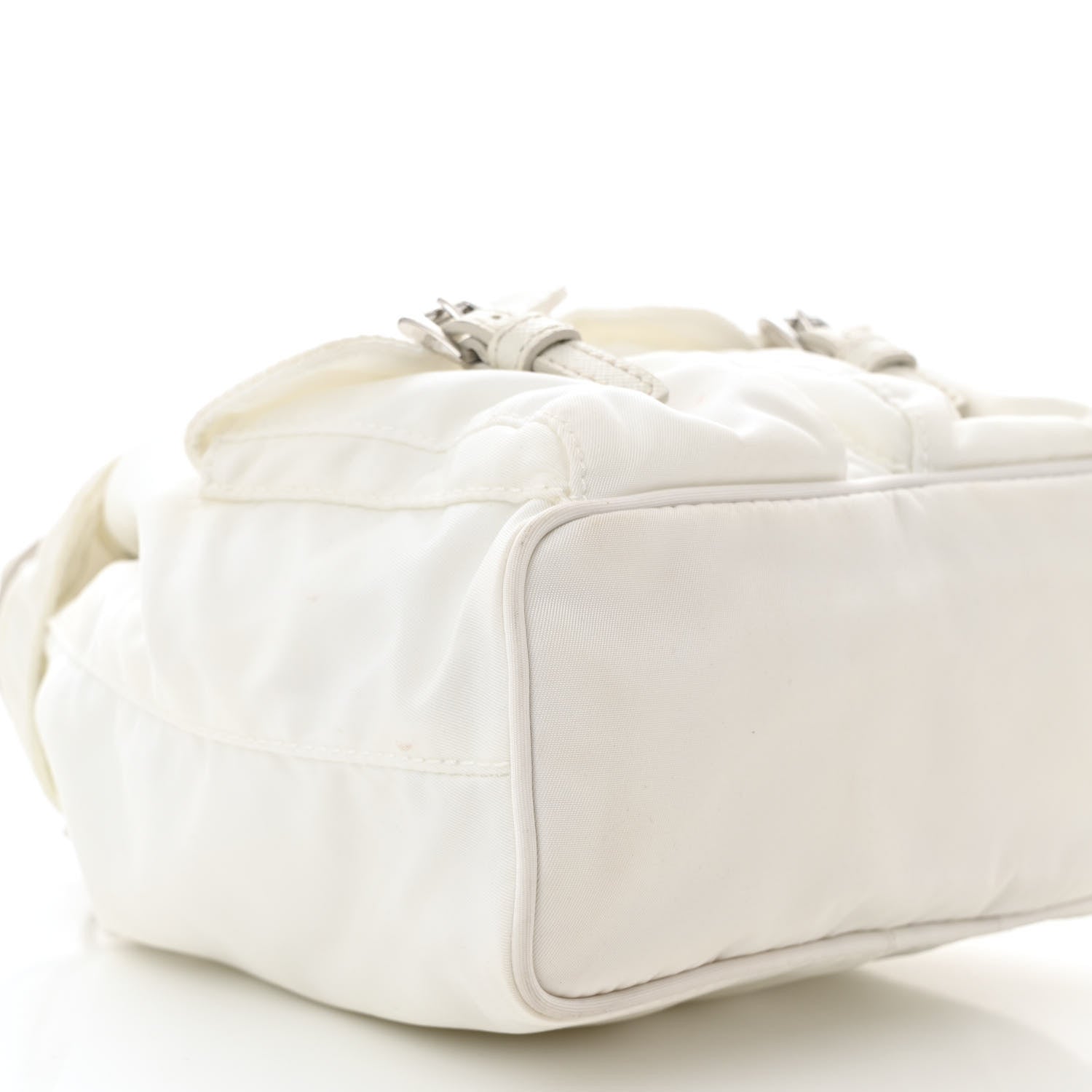 Prada Nylon Vela Mini Crossbody Backpack White 9 of 12