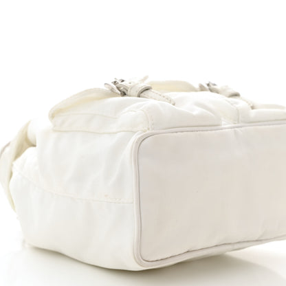 Prada Nylon Vela Mini Crossbody Backpack White 9 of 12