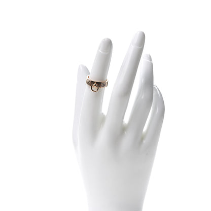 Hermes 18K Rose Gold Diamond PM Collier De Chien Ring 49 4.75 2 of 5