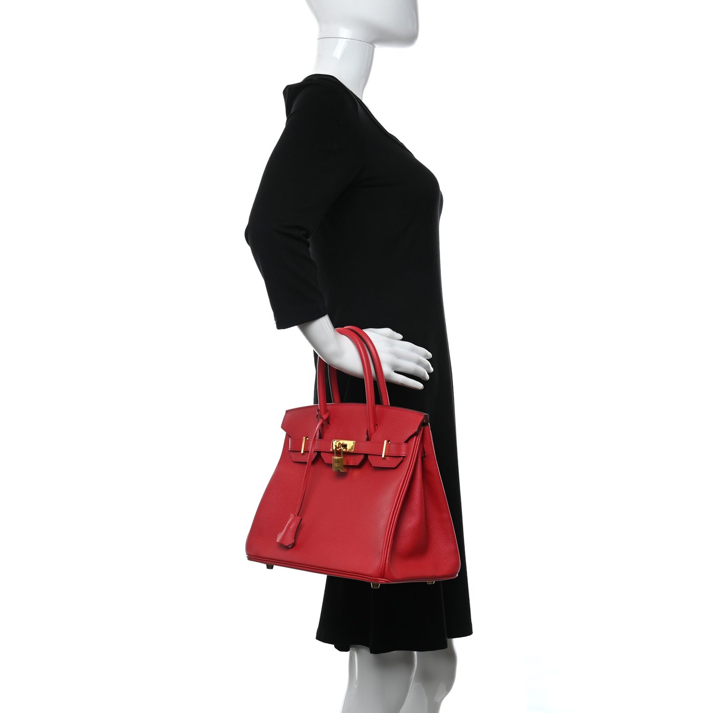 Epsom Horseshoe Birkin 30 Rouge Casaque Rose Confetti