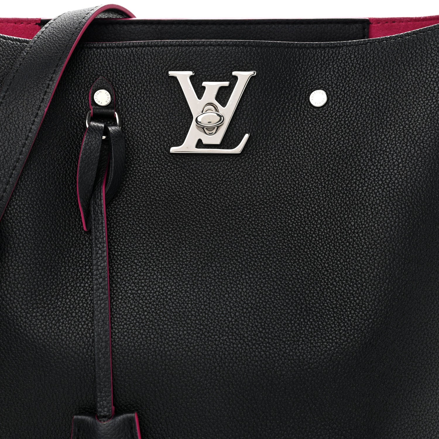 Louis Vuitton Calfskin Lockme Bucket Black 6 of 13