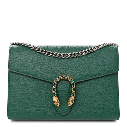 Gucci Calfskin Mini Dionysus Chain Wallet Emerald 1 of 9
