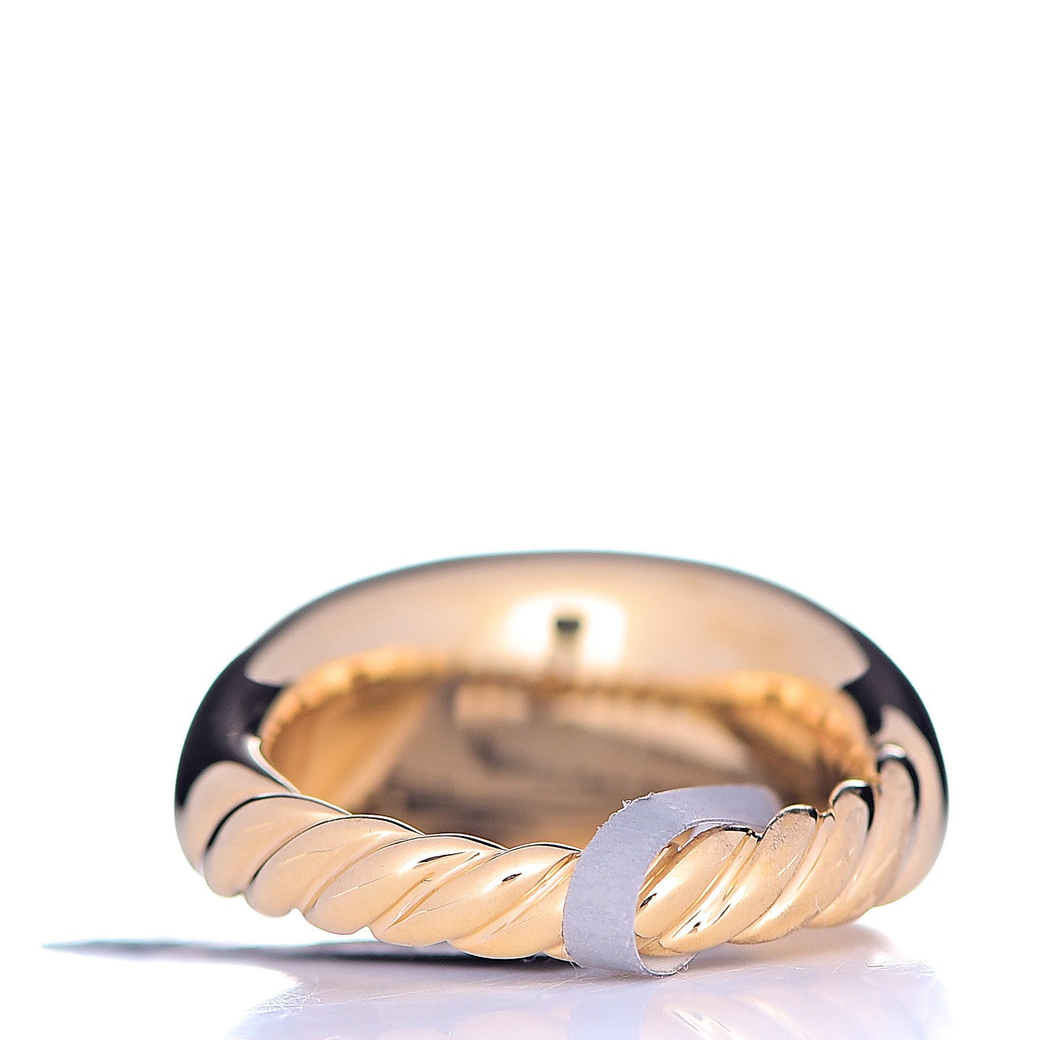 David Yurman 18K Yellow Gold Diamond 11mm Pure Form Ring 54 7 4 of 6