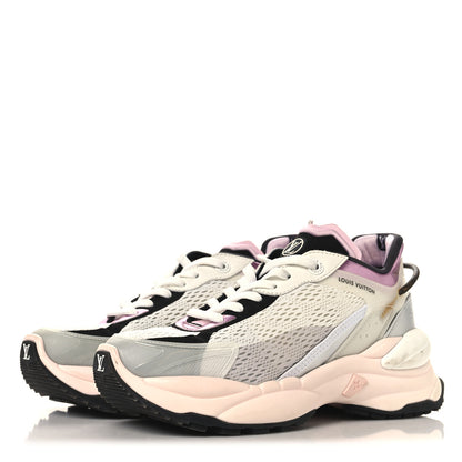Louis Vuitton Mix Materials Suede Calfskin Run 55 Sneakers 39 Pink 4 of 9