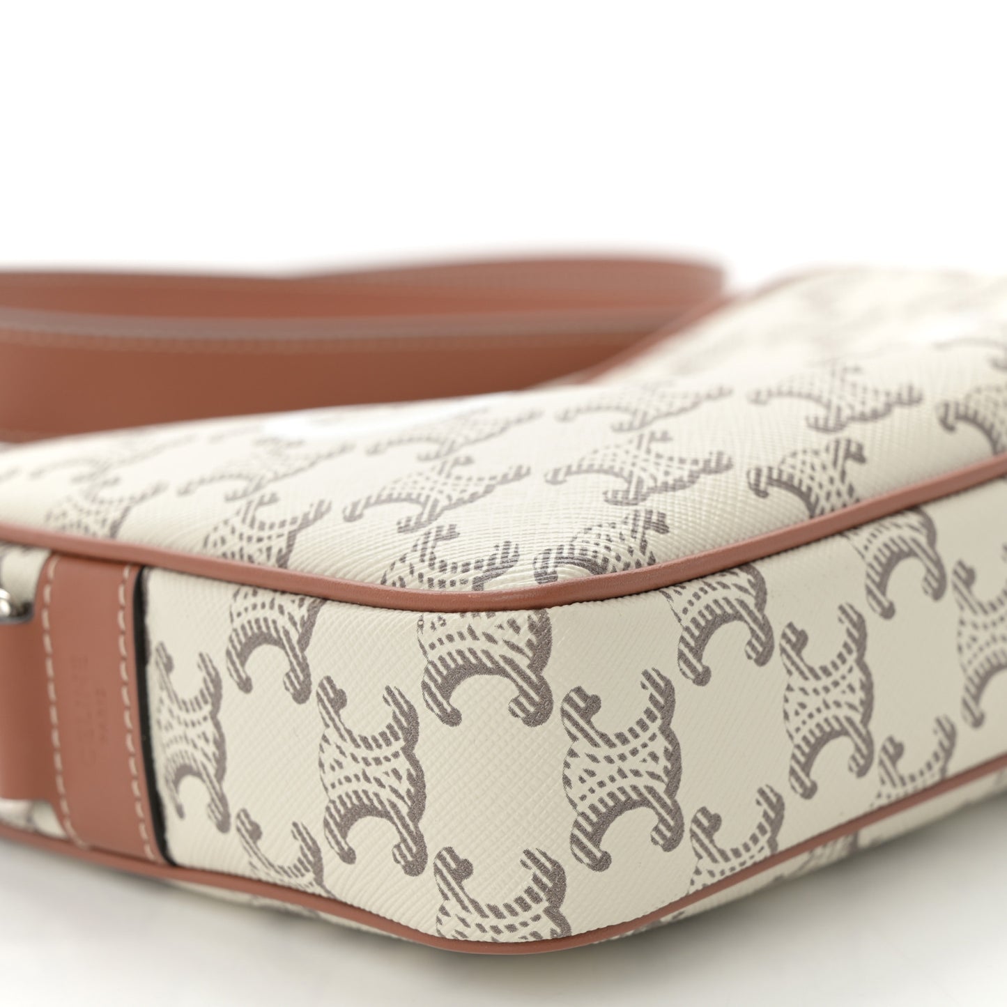 Triomphe Canvas Medium Messenger Bag Tan Ecru