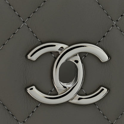 Chanel Calfskin Quilted Large Classic Shopping Tote Grey 12 of 12