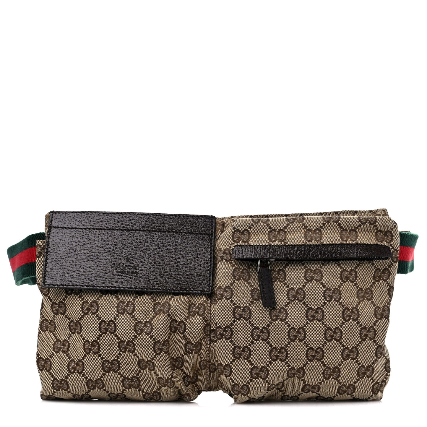 Monogram Web Belt Bag Dark Brown
