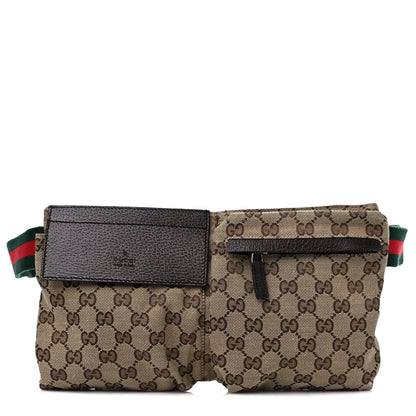 Gucci Monogram Web Belt Bag Dark Brown 1 of 15