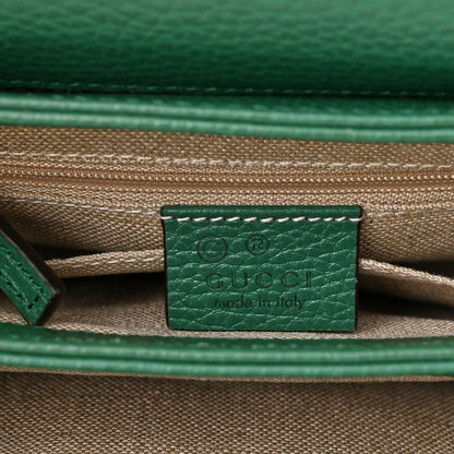 Gucci Dollar Calfskin Interlocking G Crossbody Bag Emerald 6 of 10
