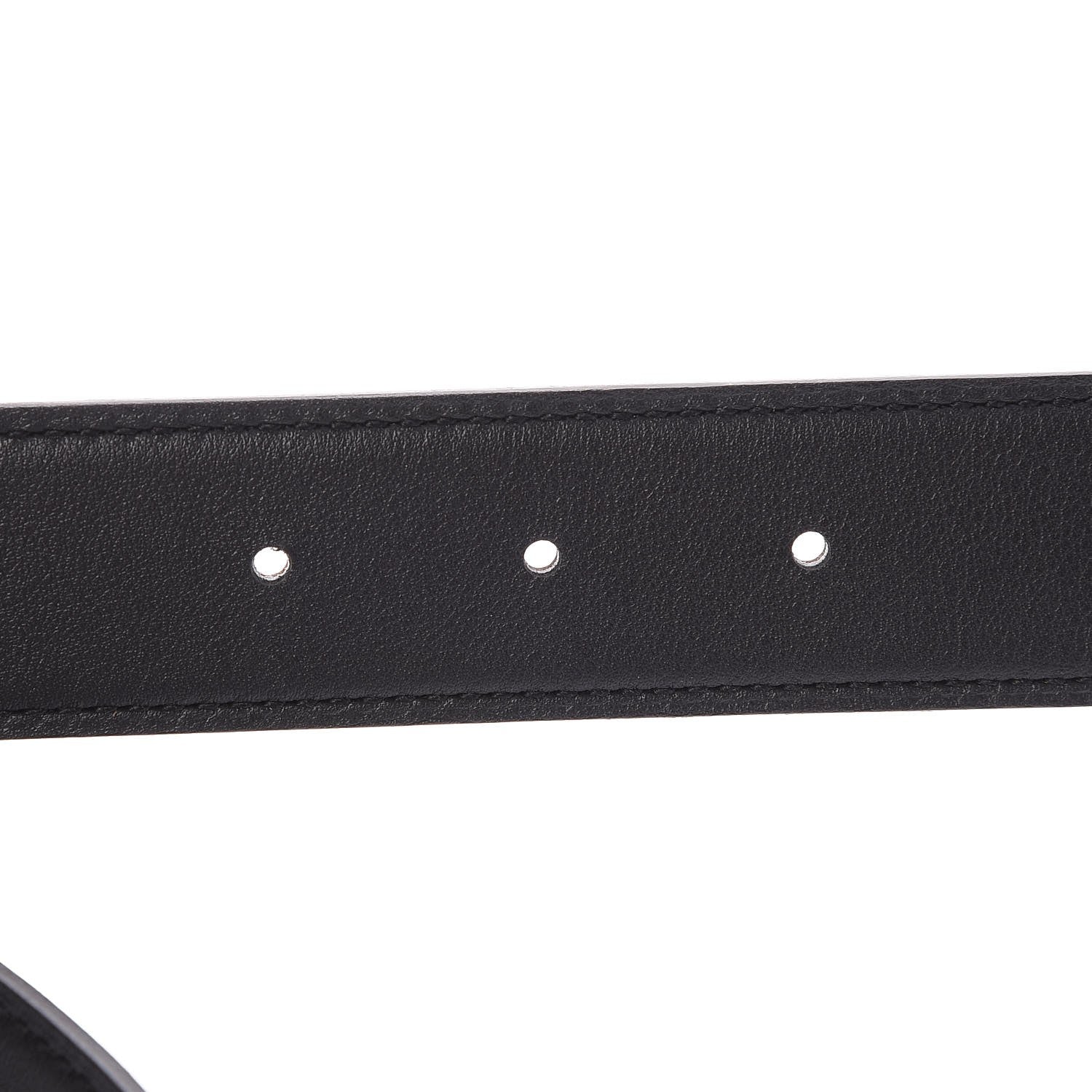 Hermes Swift Epsom 32mm Striee H Belt 90 Black Chocolate 7 of 8