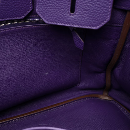 Hermes Taurillon Clemence Birkin 35 Iris 12 of 20