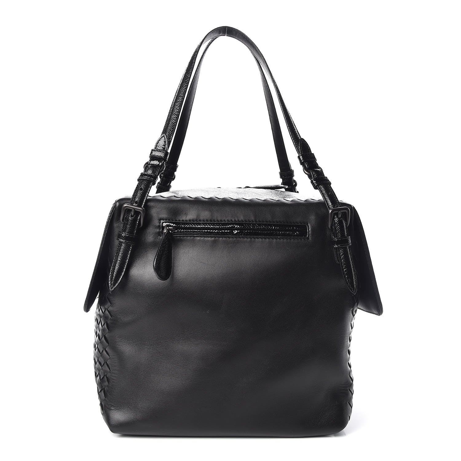 Bottega Veneta Nappa Karung Intrecciato Satchel Black 1 of 10