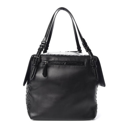 Bottega Veneta Nappa Karung Intrecciato Satchel Black 1 of 10