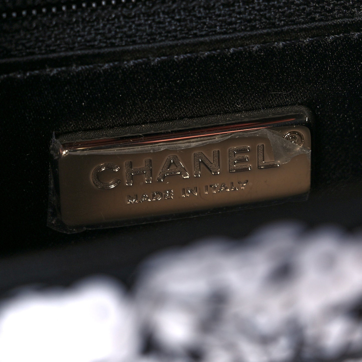 Sequin Classic Small Flap Black White