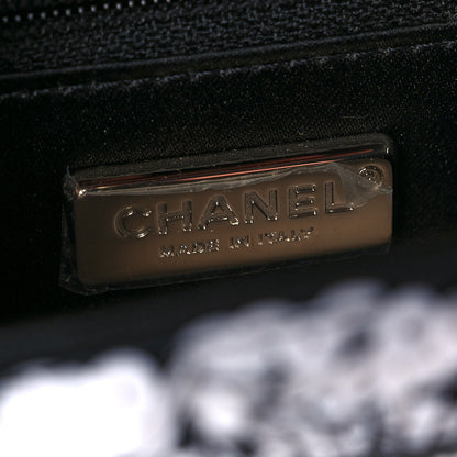 Chanel Sequin Classic Small Flap Black White 7 of 8