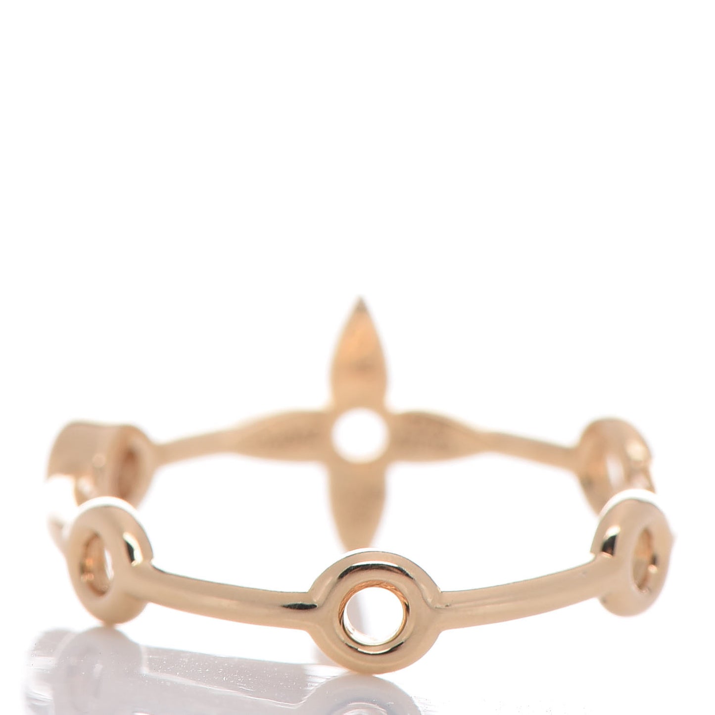 18K Gold Diamond Monogram Idylle Blossom Ring Set 48 4.5