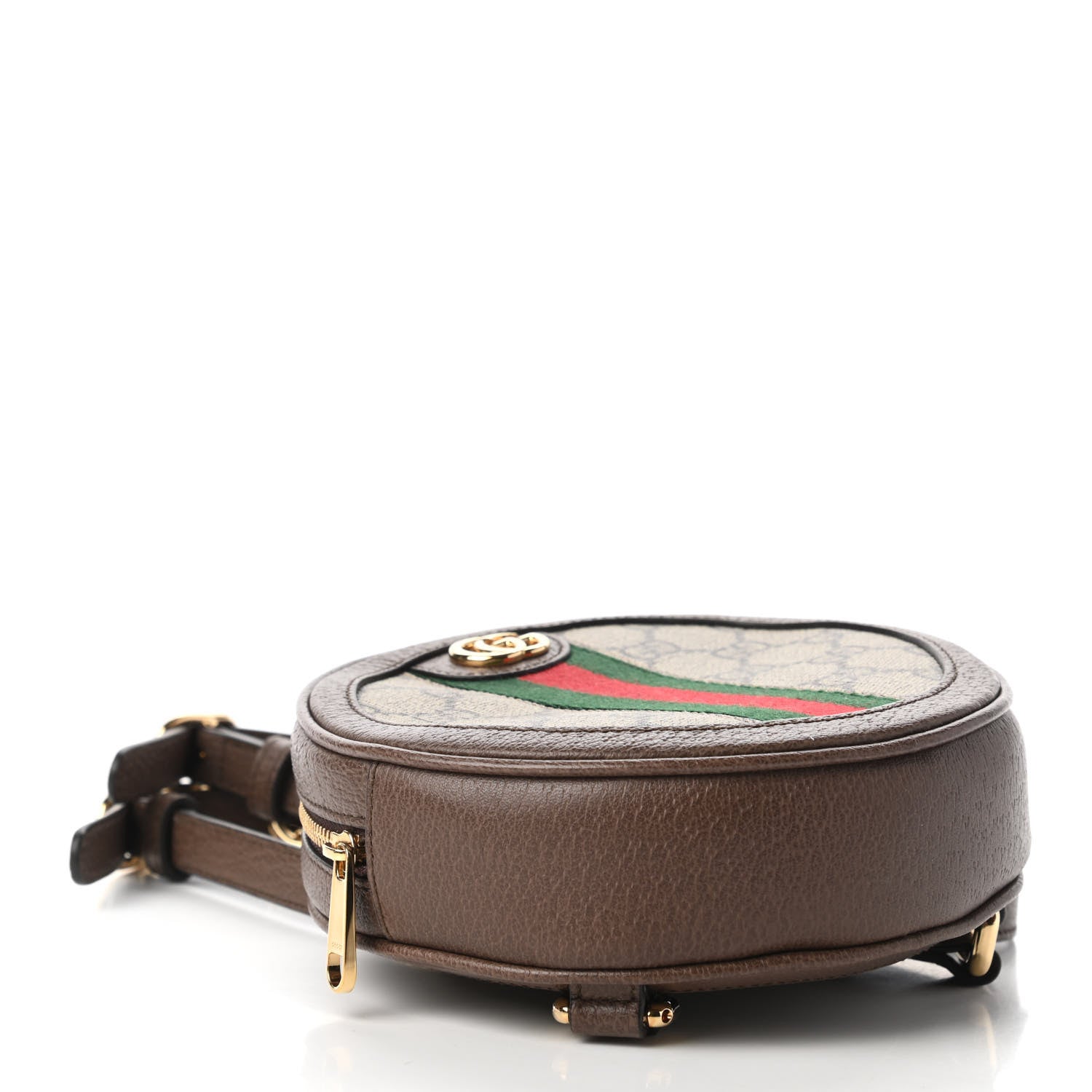 Gucci GG Supreme Monogram Web Mini Ophidia Round Backpack Brown 4 of 11