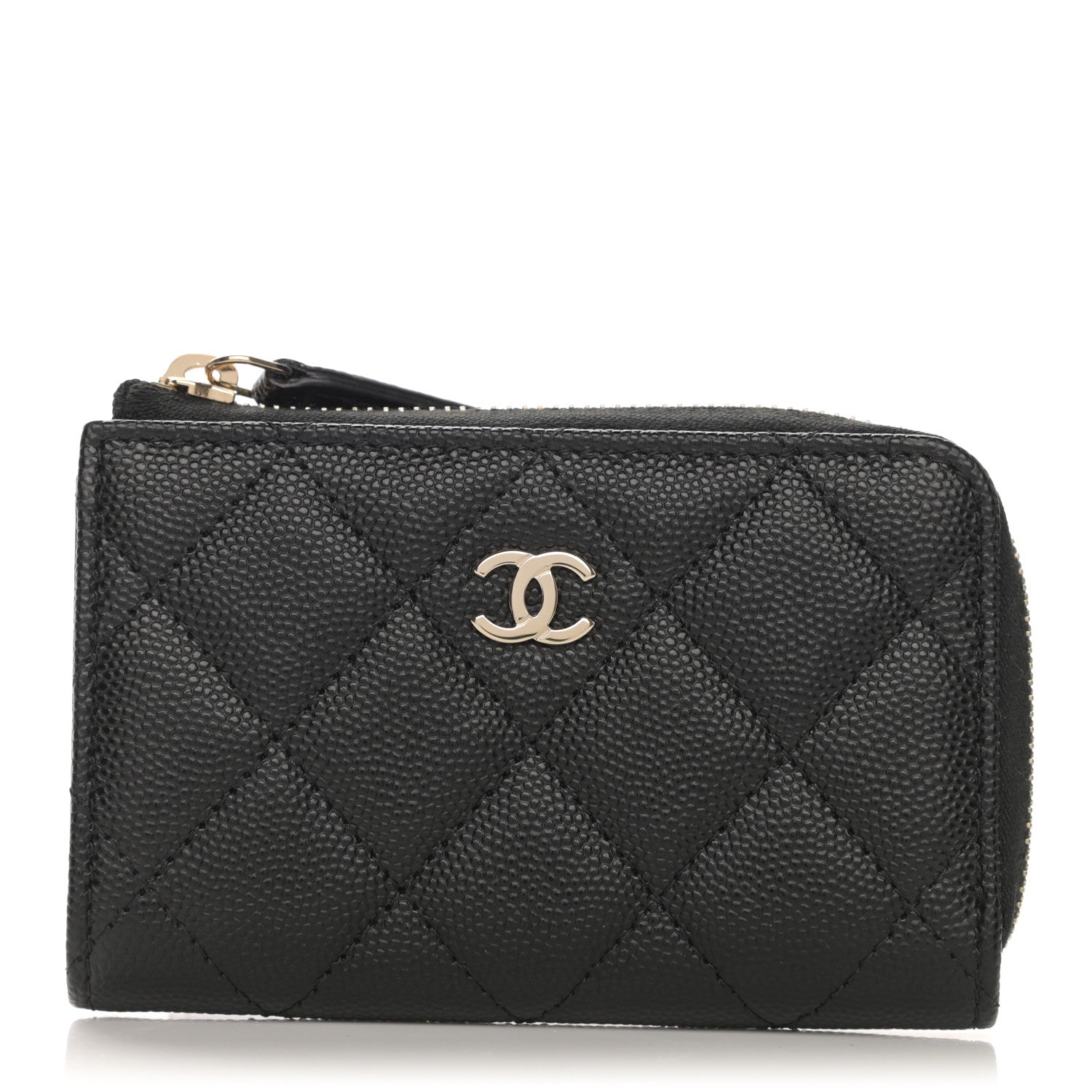 Chanel Caviar Quilted Zipped Key Holder Case Black 1 of 8