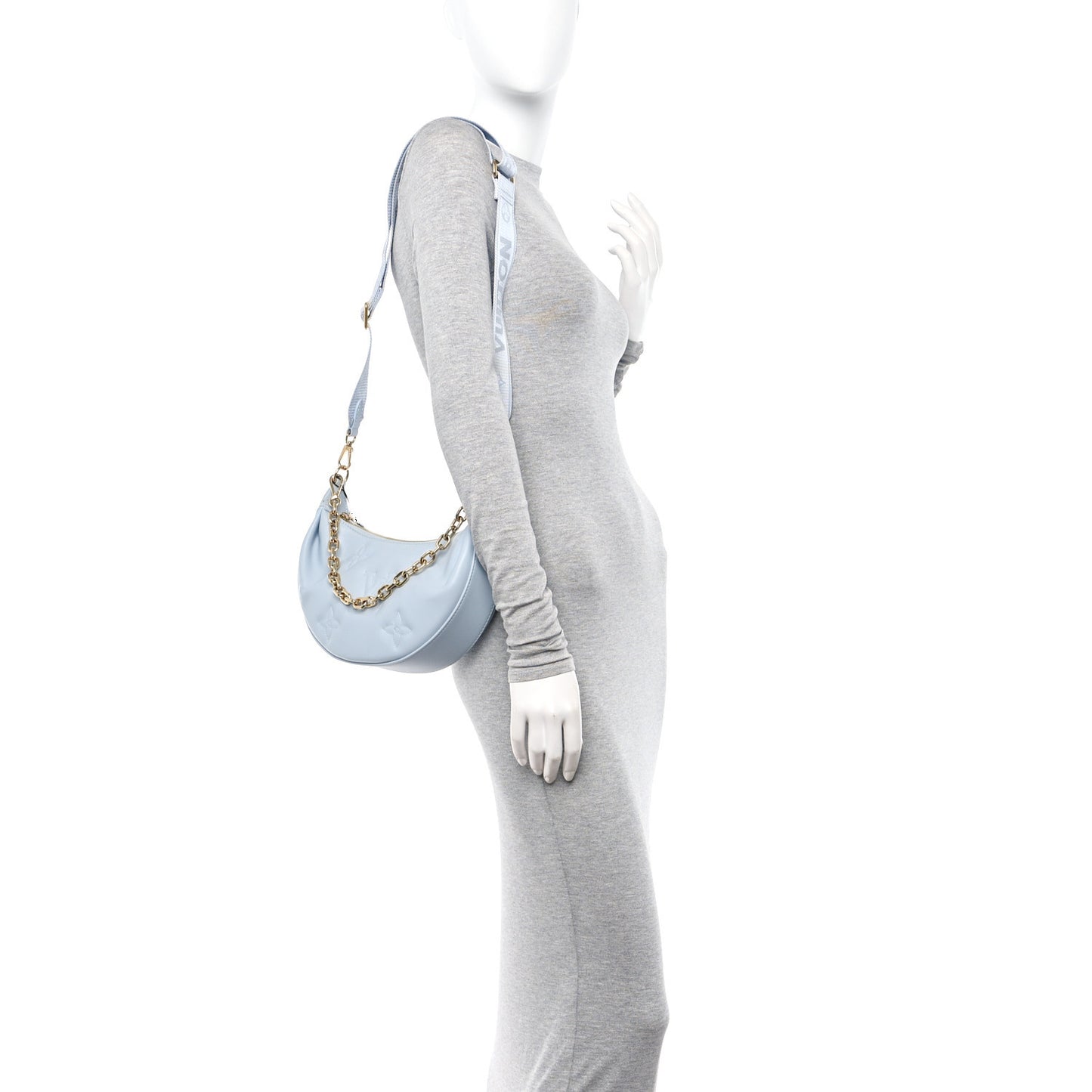 Calfskin Bubblegram Over The Moon Ice Blue