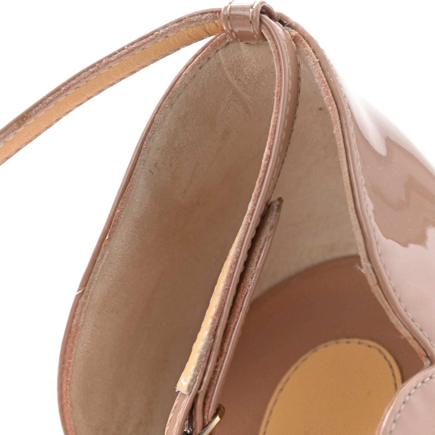 Christian Louboutin Patent After Sun Round Chick Alta Platform Peep Toe 120 Pumps 40.5 Nude 11 of 12