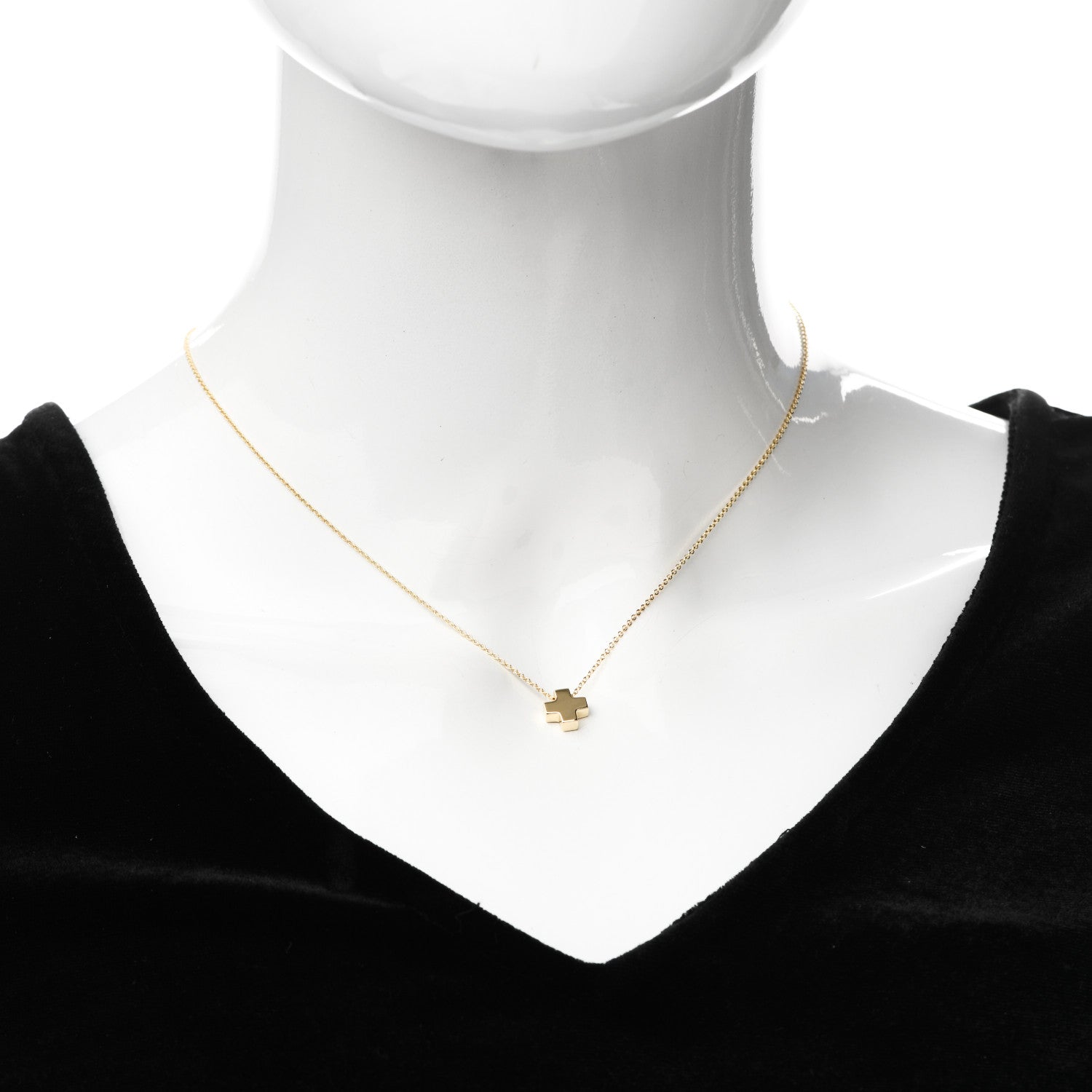 Tiffany 18K Yellow Gold Cruciform Cross Pendant Necklace 2 of 5