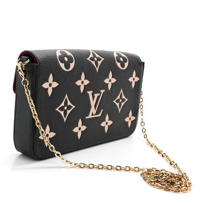 Louis Vuitton Empreinte Monogram Giant Felicie Pochette Black Beige 4 of 13