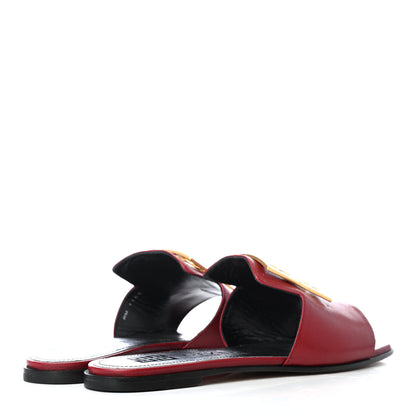 Givenchy Goatskin 4G Flat Sandals 37 Red 4 of 9