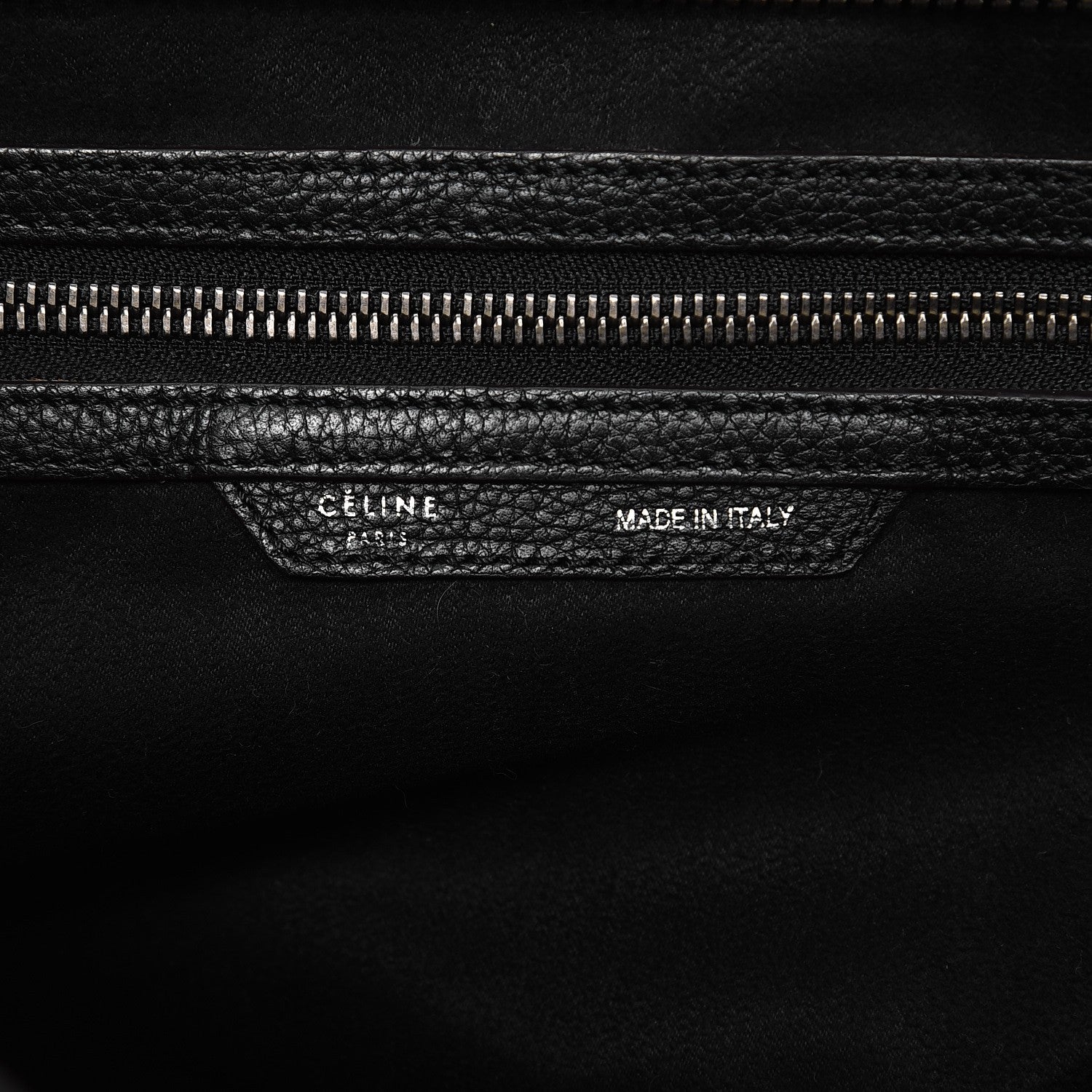 Celine Drummed Calfskin Mini Luggage Black 6 of 14