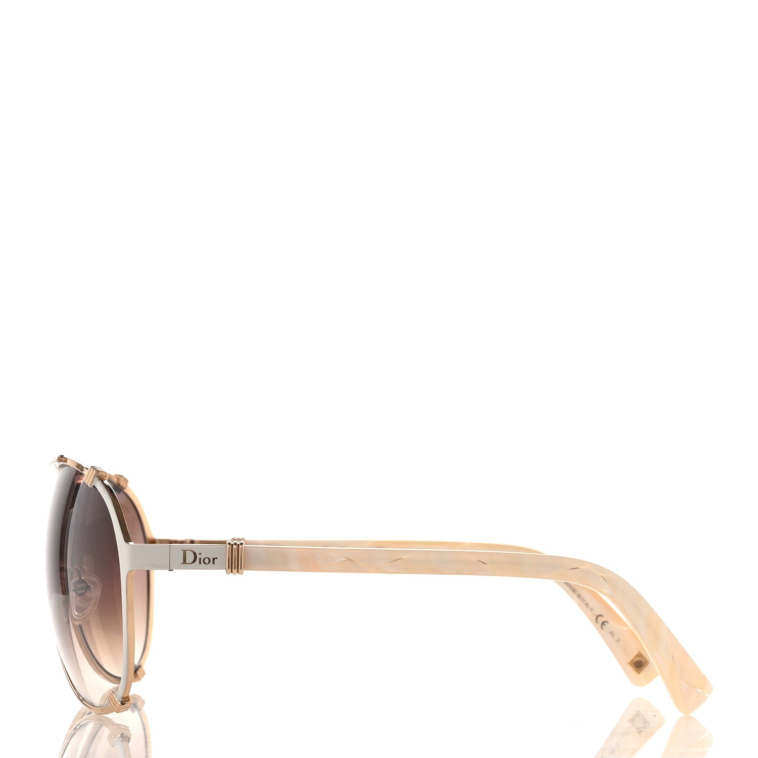 Christian Dior Chicago 2 Aviator Sunglasses White 3 of 9