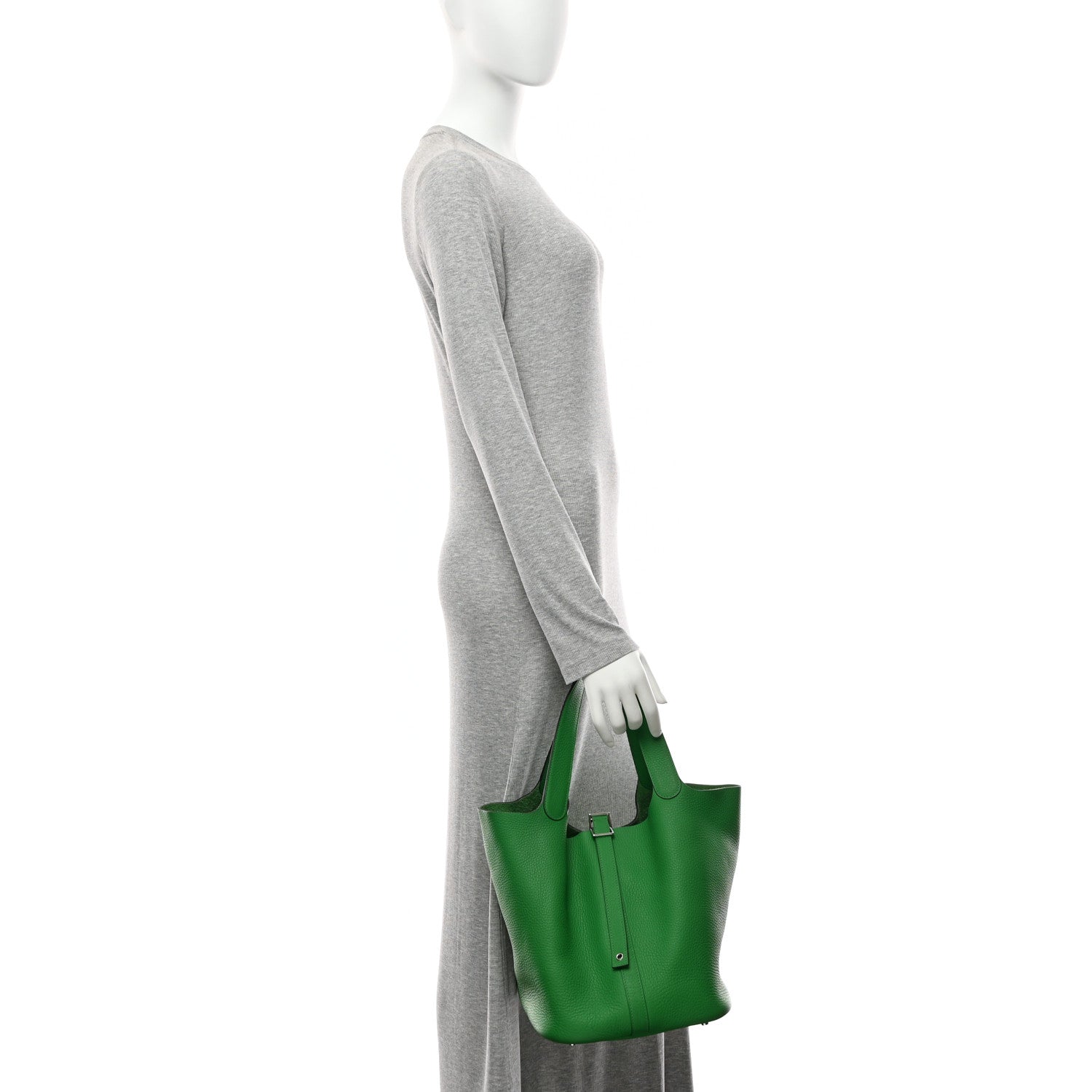 Hermes Taurillon Clemence Picotin Lock 26 GM Bamboo 11 of 11