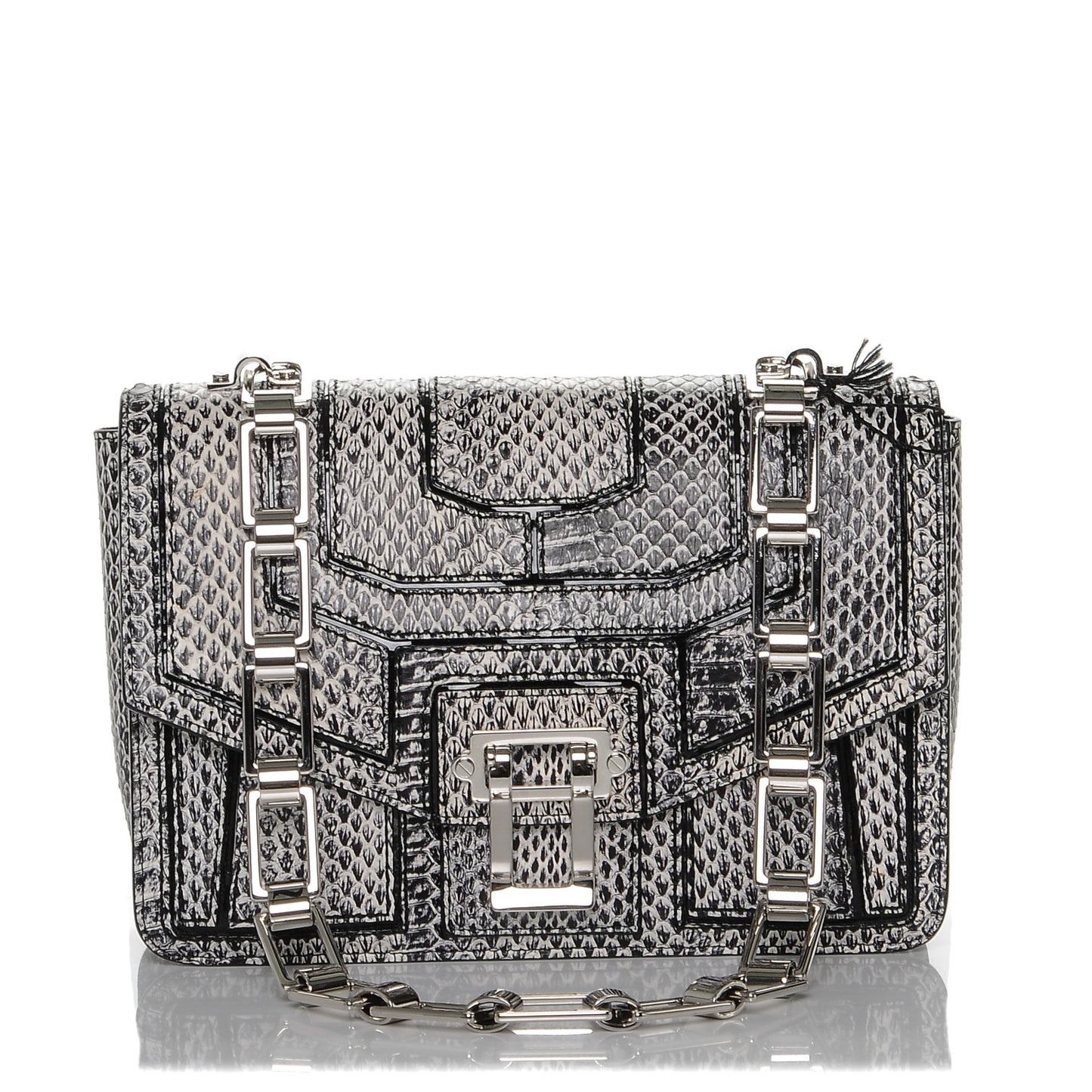 Elaphe Hava Shoulder Bag Black White