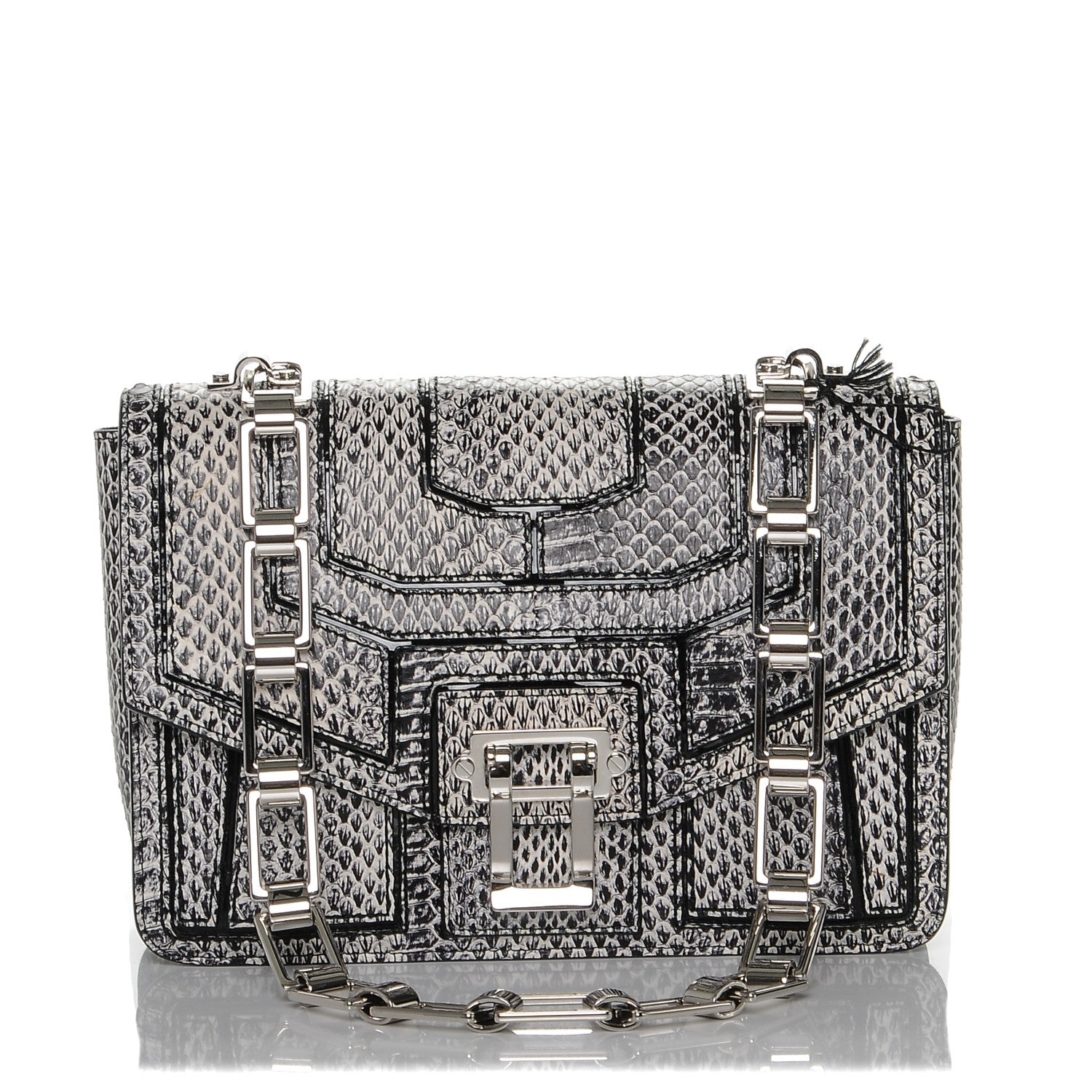 Proenza Schouler Elaphe Hava Shoulder Bag Black White 1 of 6