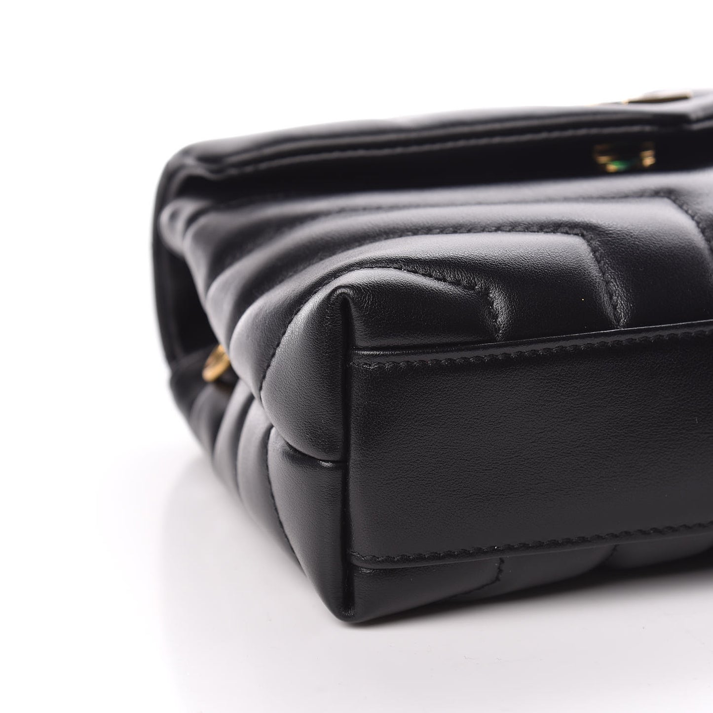 Calfskin Y Quilted Monogram Toy Loulou Crossbody Bag Black