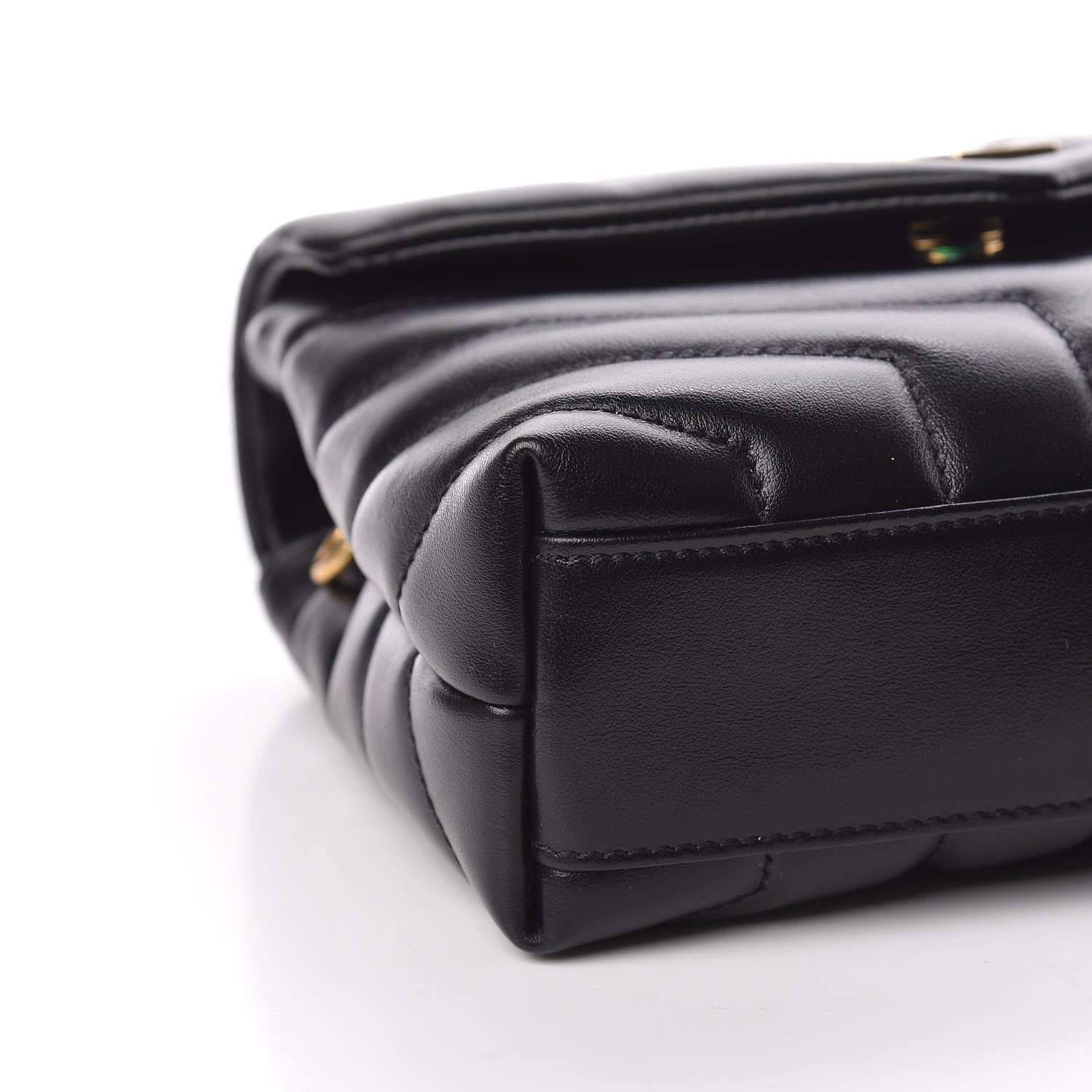 Saint Laurent Calfskin Y Quilted Monogram Toy Loulou Crossbody Bag Black 5 of 11