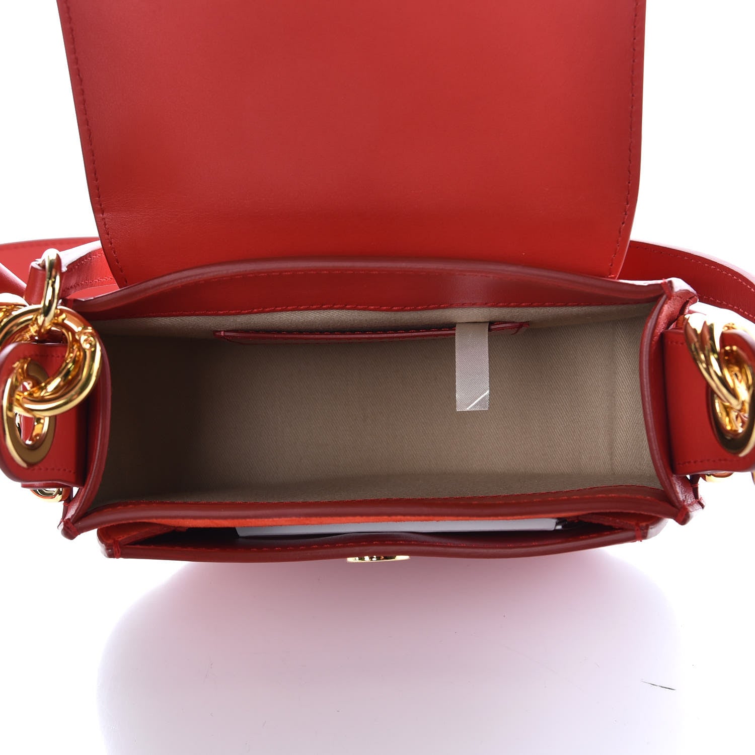 Chloe Calfskin Small Tess Bag Plaid Red 6 of 7