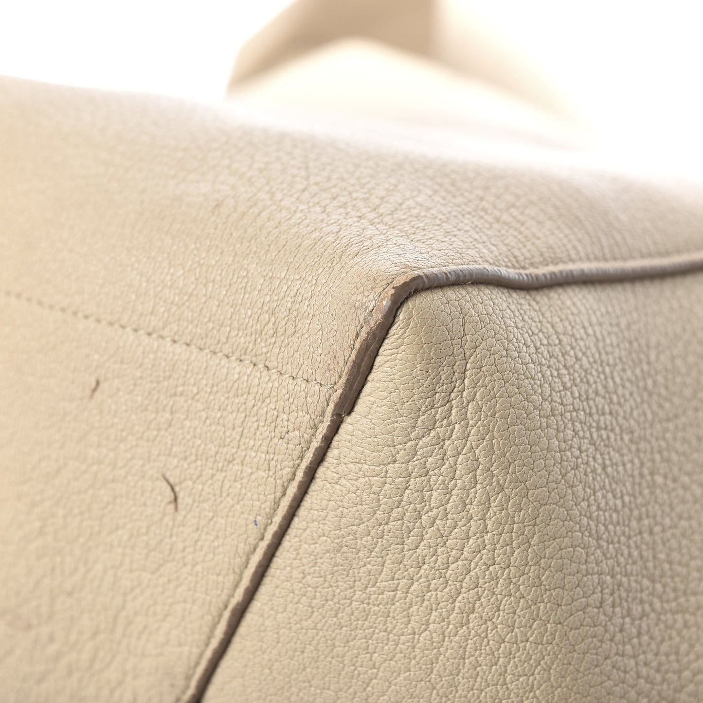 Soft Grained Calfskin Sangle Bucket Bag Dune