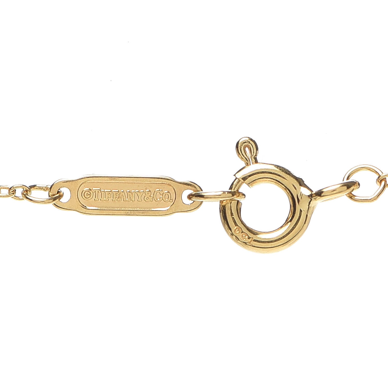 Tiffany 18K Yellow Gold Notes I Love You Heart Tag Pendant Necklace 4 of 5