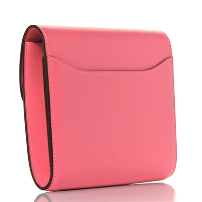 Hermes Tadelakt Constance Short Wallet Rose Lipstick 3 of 9