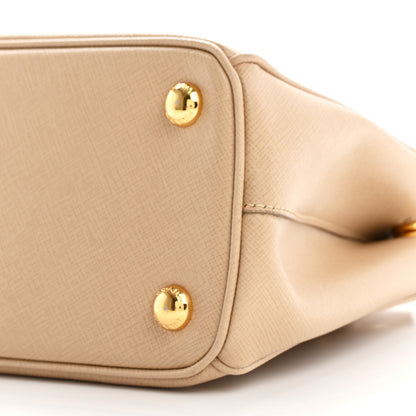Prada Saffiano Lux Mini Galleria Double Zip Tote Sabbia 10 of 13