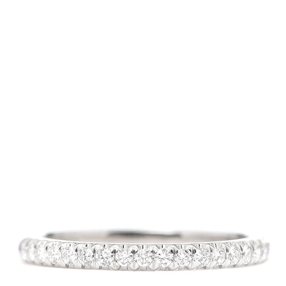 Tiffany Platinum Diamond .17ctw Soleste Half Eternity Band Ring 49 5 1 of 4