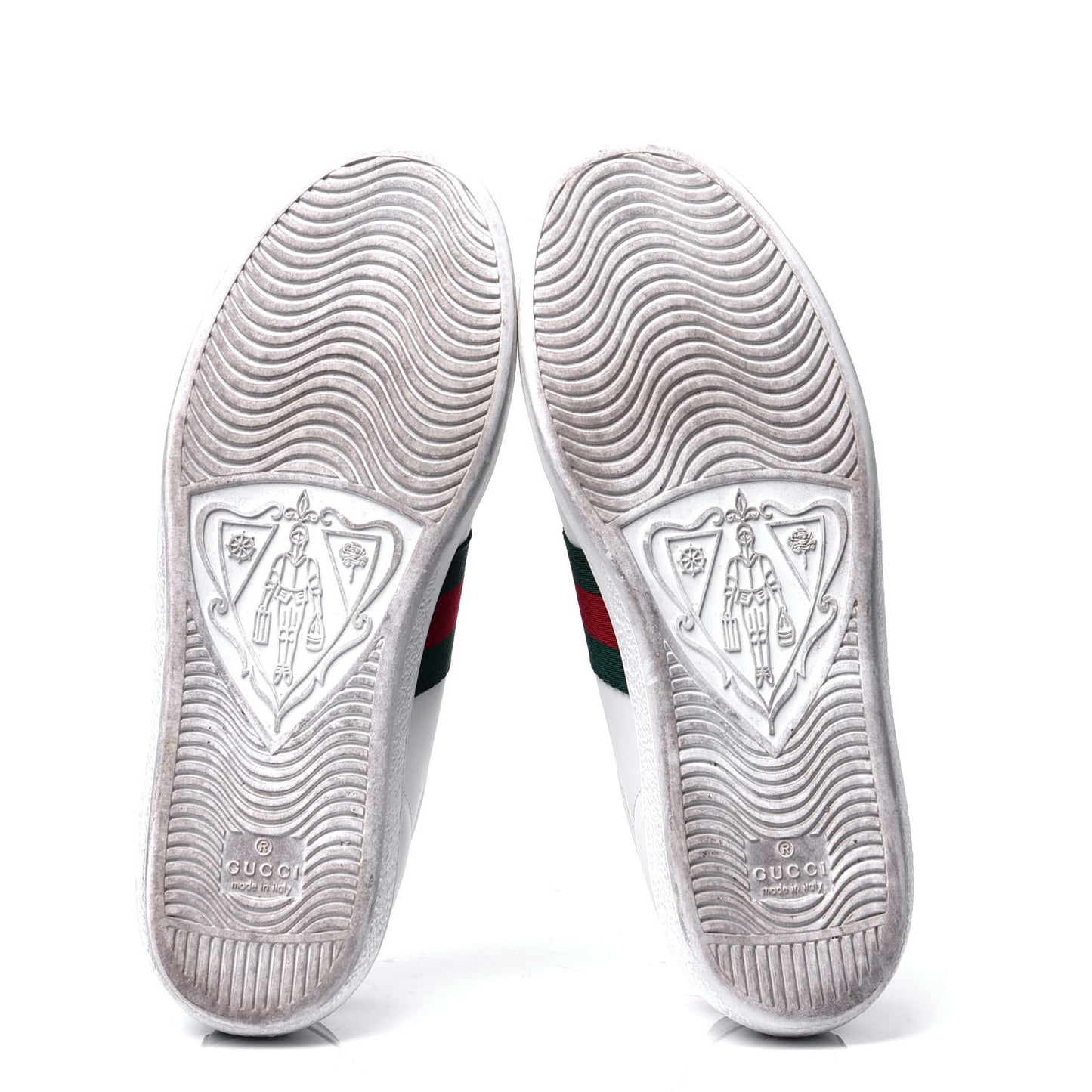 Calfskin Web GG Apple Embroidered Womens Ace Sneakers 37 White