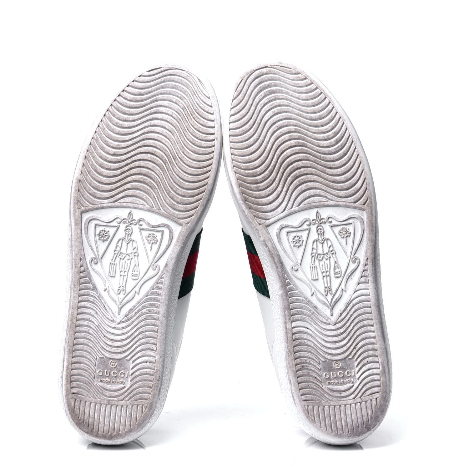 Gucci Calfskin Web GG Apple Embroidered Womens Ace Sneakers 37 White 5 of 6