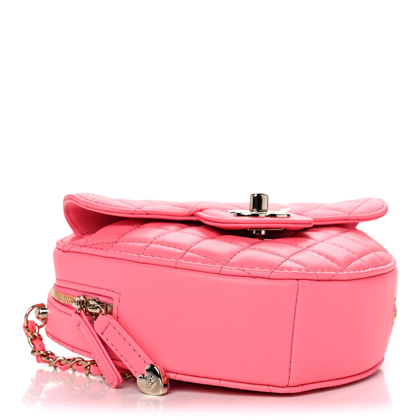 Lambskin Quilted CC In Love Heart Bag Pink
