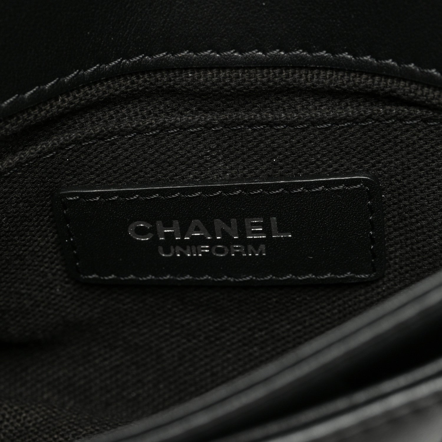 Chanel Calfskin Quilted CC Uniform Flap Belt Bag Black 6 of 10