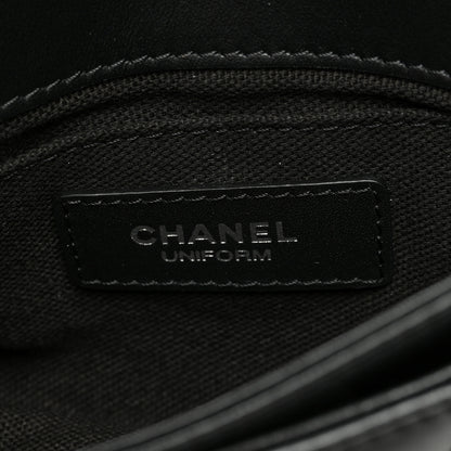 Chanel Calfskin Quilted CC Uniform Flap Belt Bag Black 6 of 10
