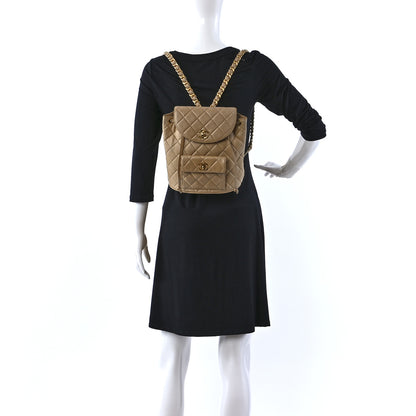 Chanel Lambskin Quilted Backpack Beige 2 of 12