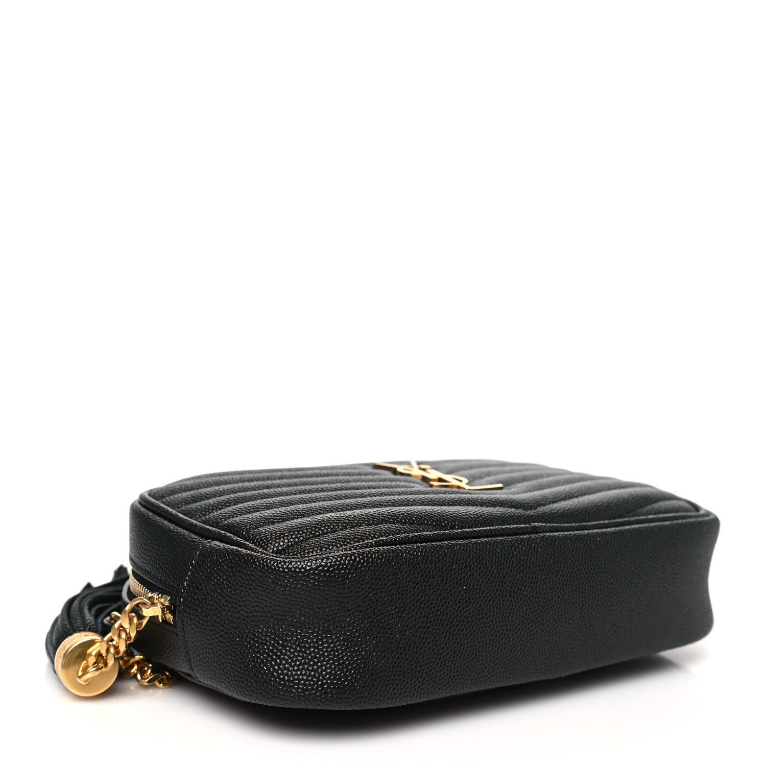 Saint Laurent Grain De Poudre Matelasse Monogram Mini Lou Camera Bag Black 4 of 11