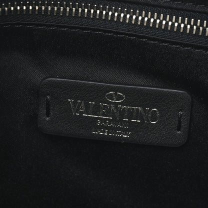 Valentino Garavani Calfskin VLogo Inlay Wash Bag Black 6 of 7