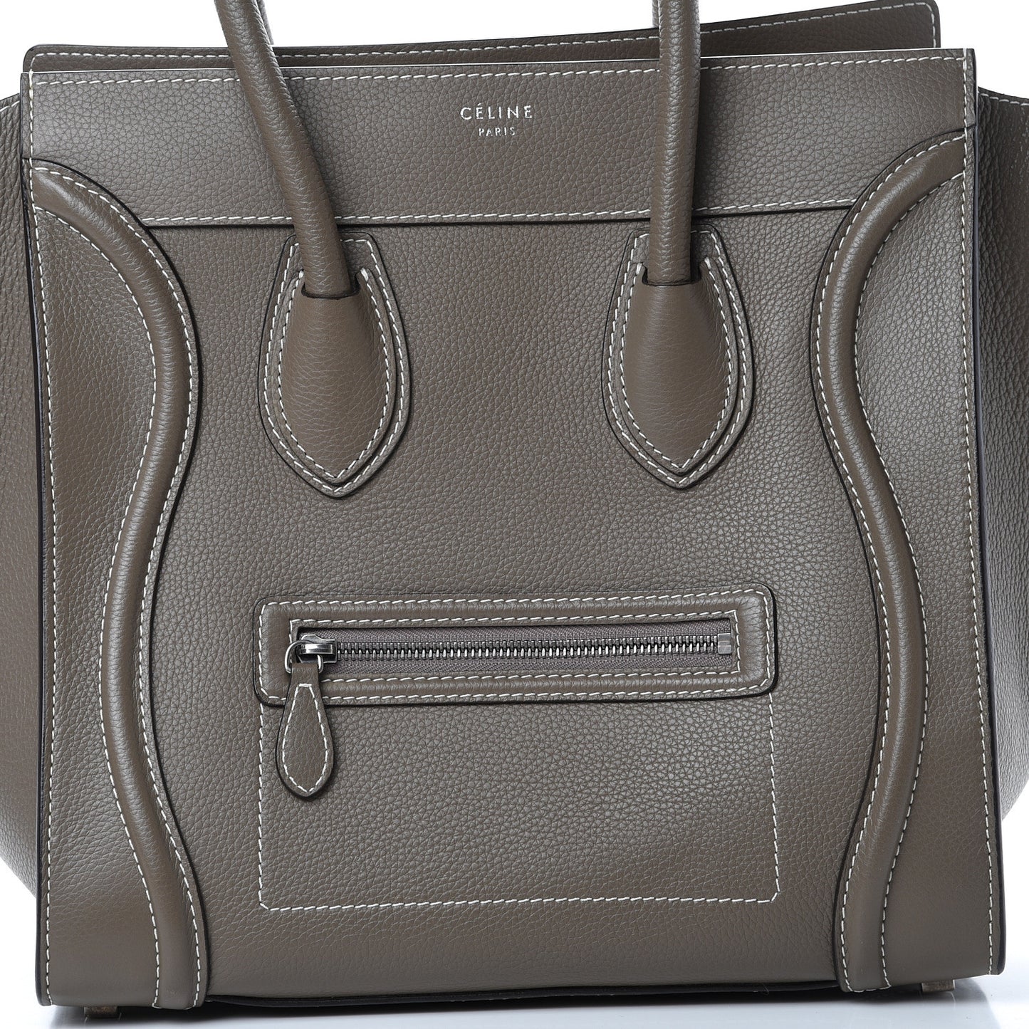Drummed Calfskin Mini Luggage Souris