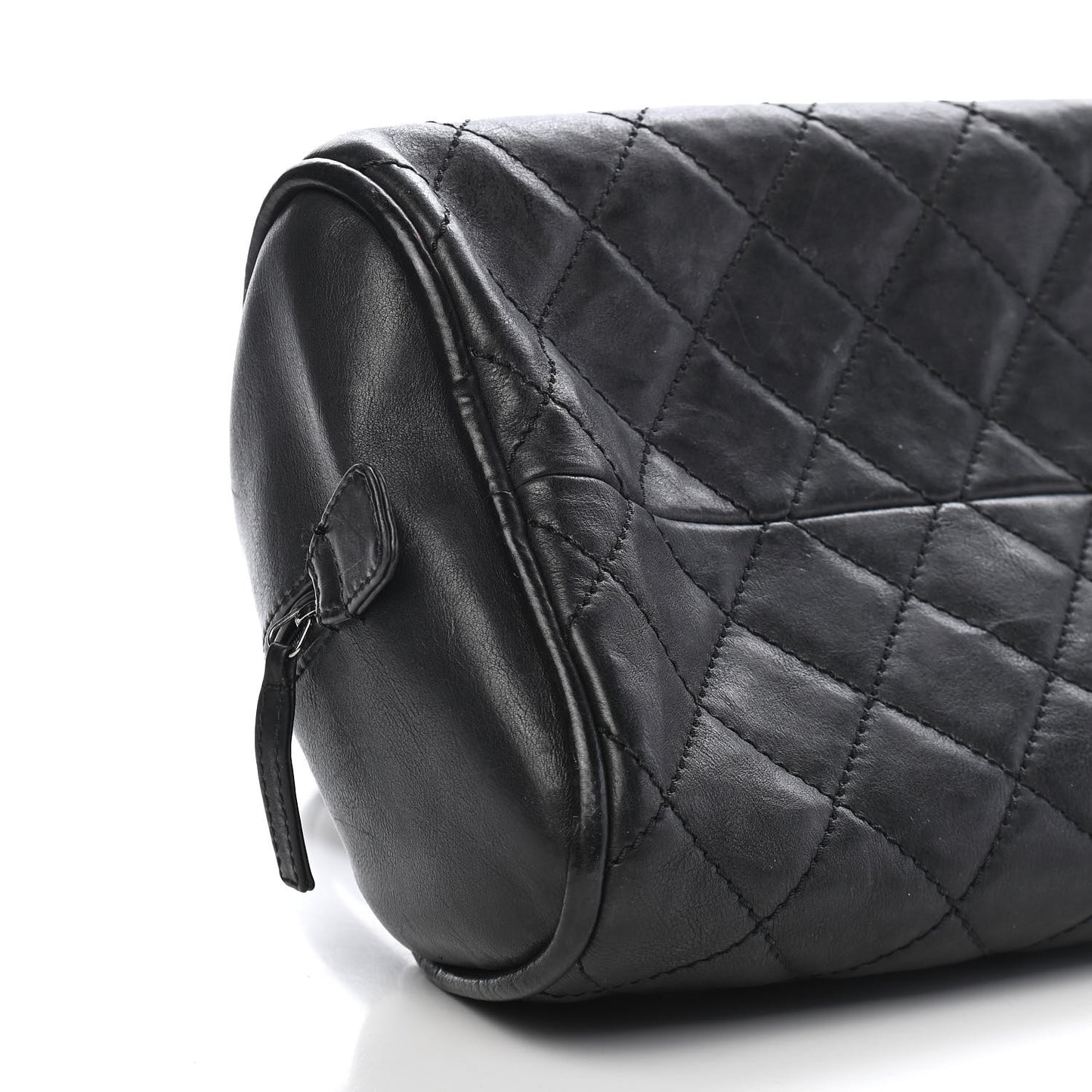 Caviar Quilted Small Bowler Black